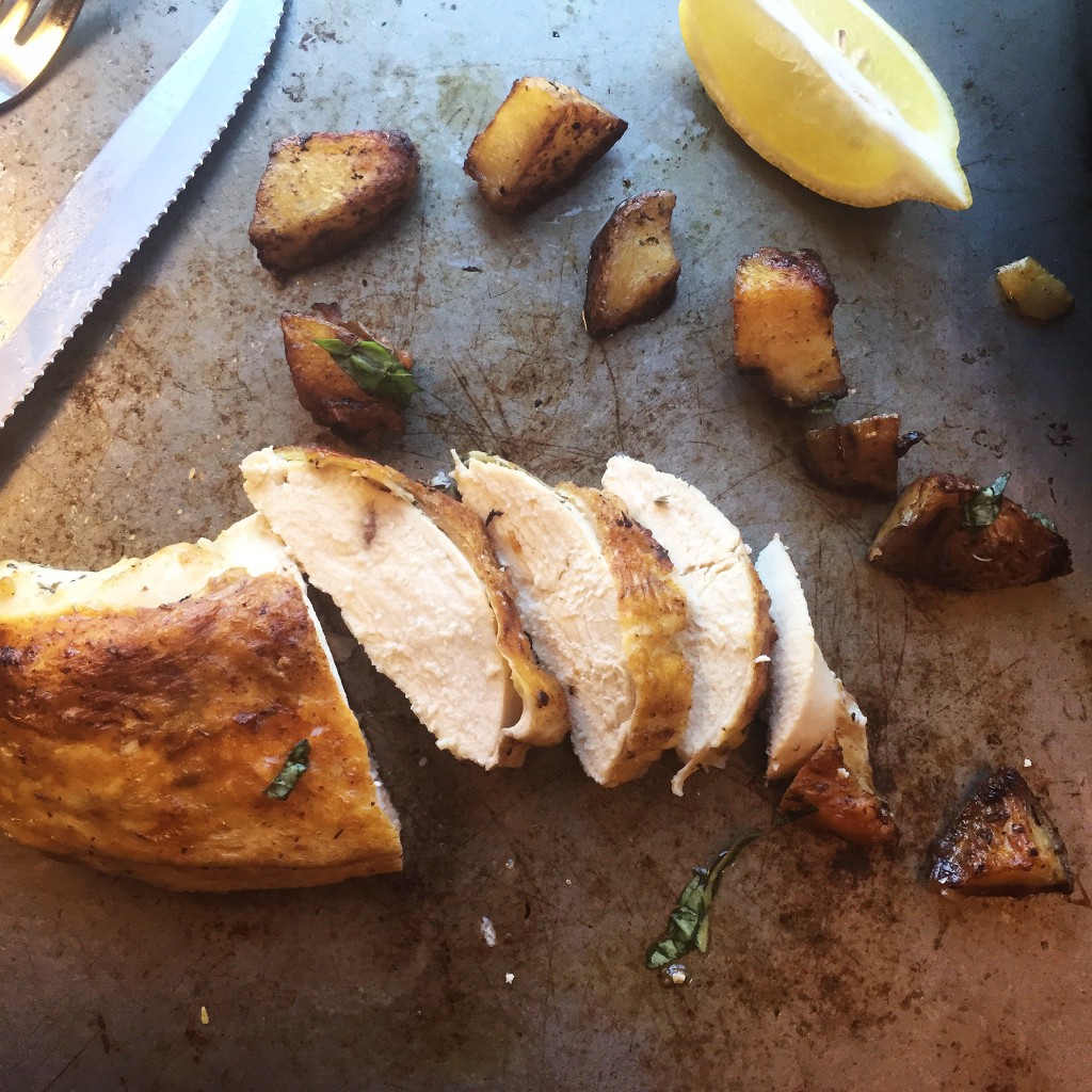 Skillet Roasted Chicken Breasts with Crispy Red Potatoes Chelsea Cauley