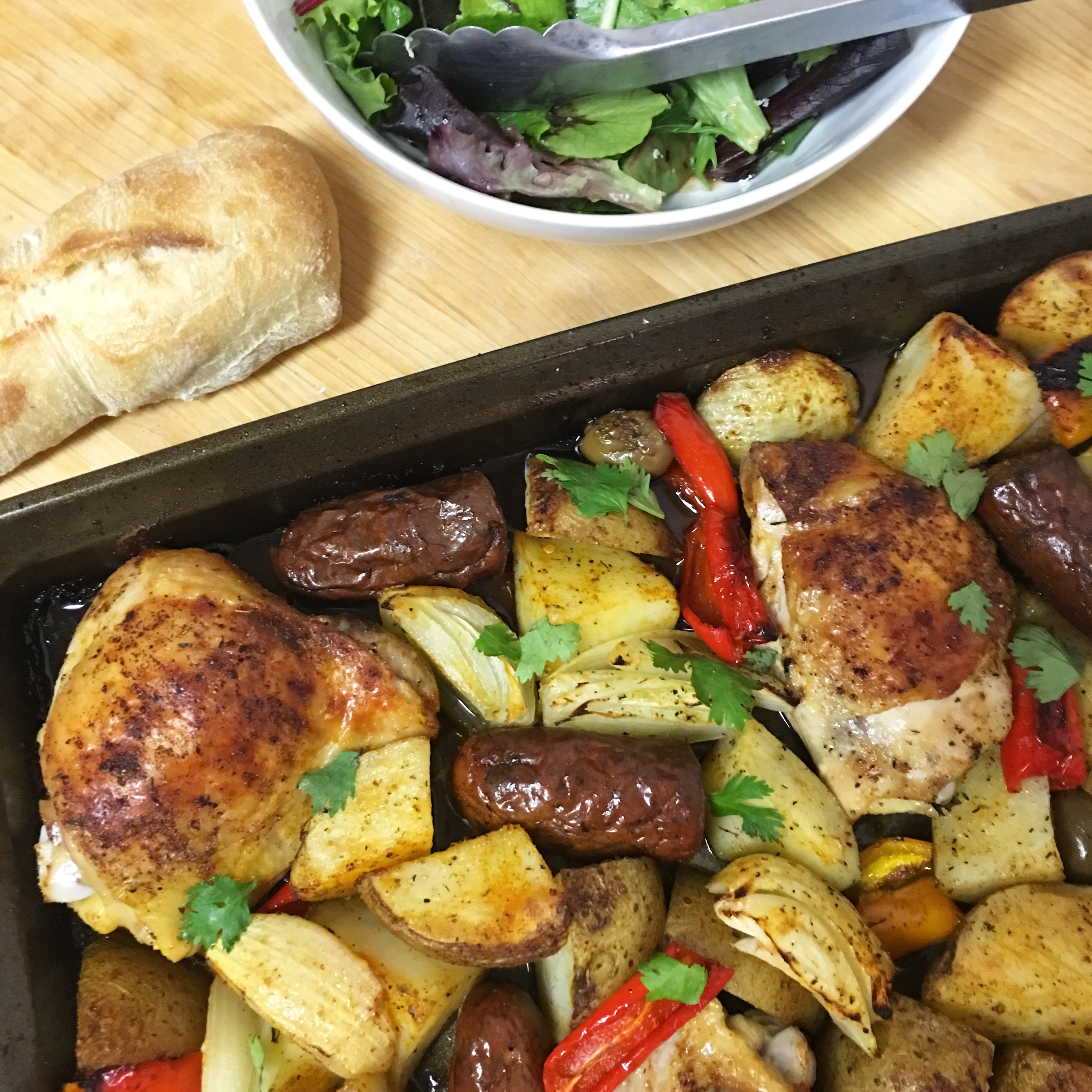 Spanish Chicken and Chorizo Tray Bake